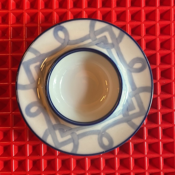 BOMBAY co. TWO TONE BLUE & WHITE TEACUP AND SAUCER - Picture 8 of 11